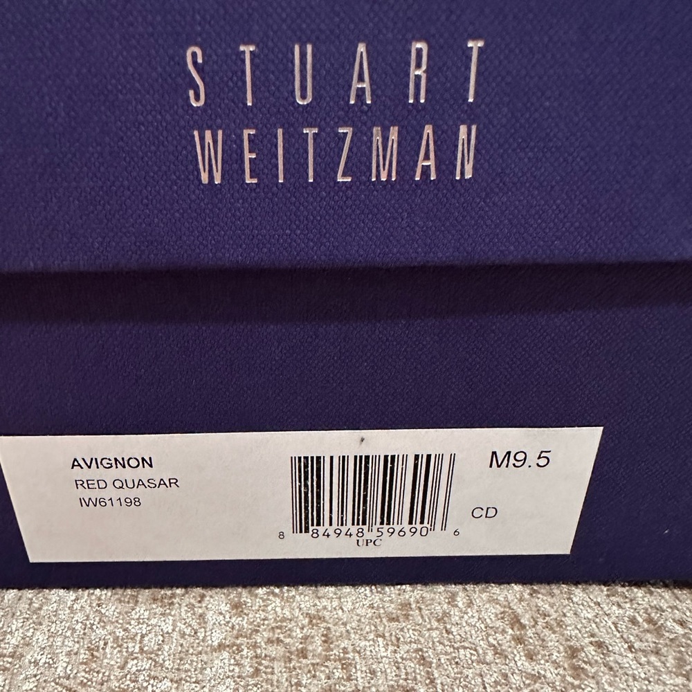 Stuart Weitzman Avignon Red Peep-Toe Pumps - image 4